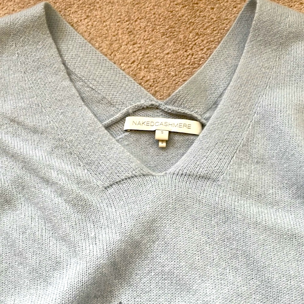 Naked Cashmere Icy Blue V Neck Sweater